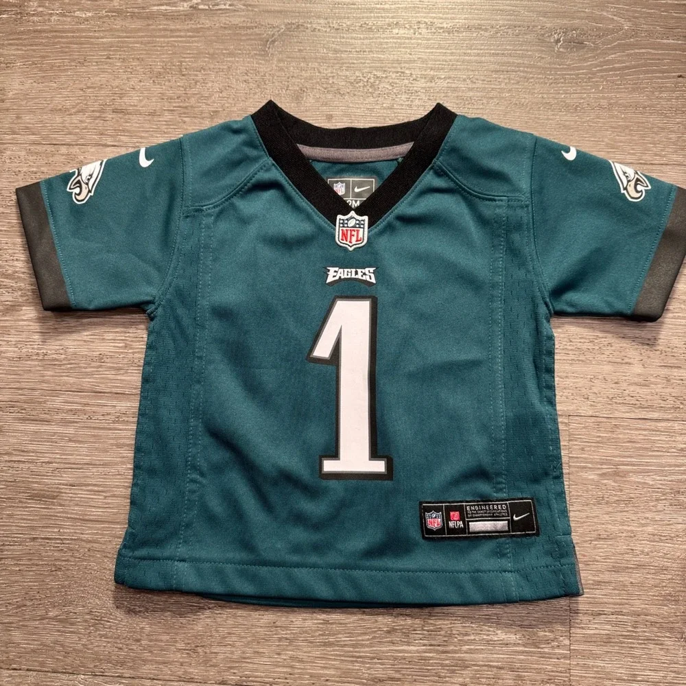 Nike Philadelphia Eagles Jersey Kids 12M Green Polyester Jalen Hurts Gameday Fan